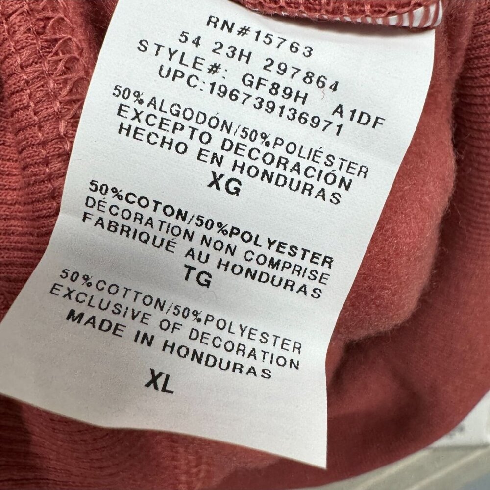 Champion Logo Hoodie Sweatshirt Pullover Rust Red Long Sleeve XL NWT - Picture 9 of 10